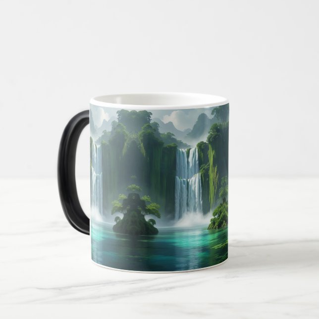 Caneca Mágica Cascata majestosa em várias camadas (Frente Esquerda)