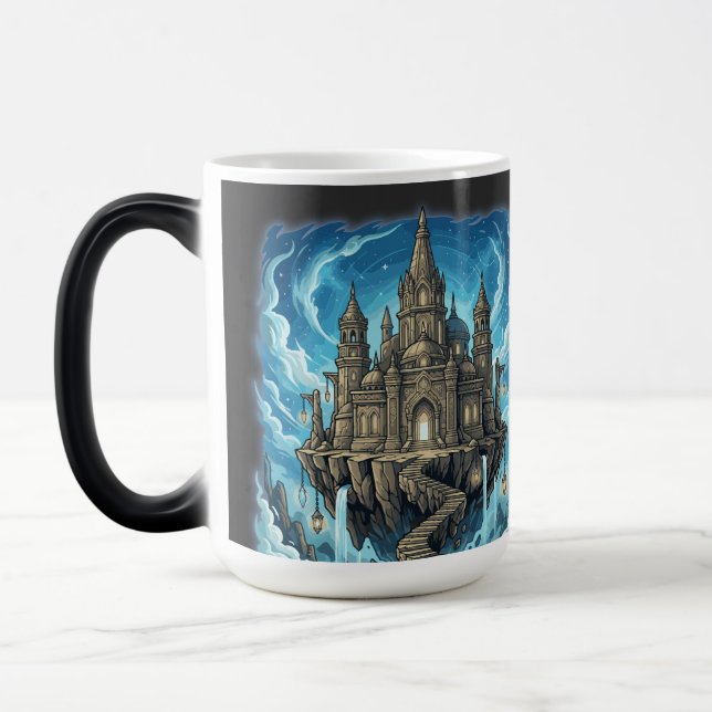 Caneca Mágica Castelo Celestial Mágico Flutuante Nas Nuvens (Esquerda)