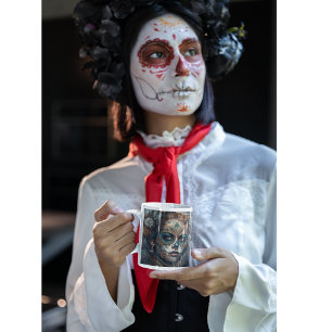 Caneca Mágica Catrina Azul