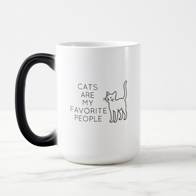 Caneca Mágica Cats are my favorite people (Esquerda)