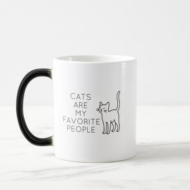 Caneca Mágica Cats are my favorite people (Esquerda)