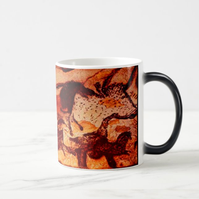 Caneca Mágica Cavalos de Lascaux e uma Bull (Direita)