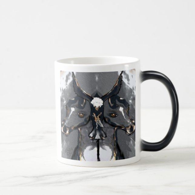 Caneca Mágica Cavalos gêmeos com Totem de Eagle (Direita)