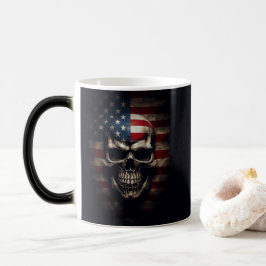 Caneca Mágica Caveira da Bandeira Americana