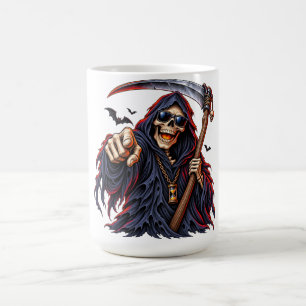 Caneca Mágica Ceifador Sombrio do Halloween – Caveira com Foice,