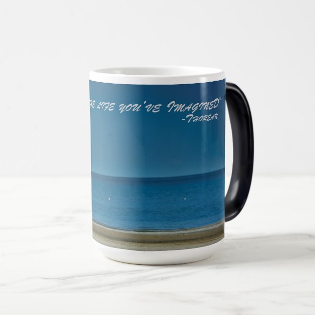 Caneca Mágica Cena inspirada da praia (Frente Esquerda)