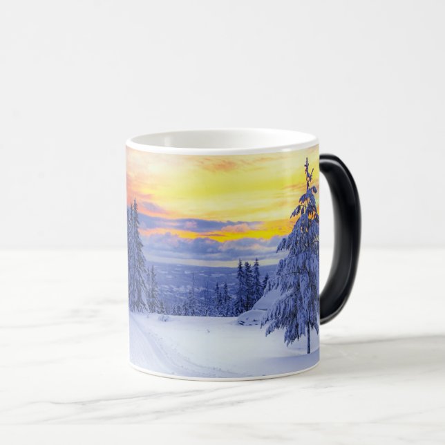 Caneca Mágica Cenário de inverno (Frente Esquerda)