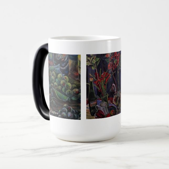 Caneca Mágica Chá com o artista (Frente Esquerda)