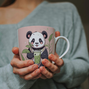 Caneca Mágica Chá de bolha de bebendo de Panda, chá de boba