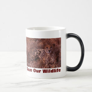 Caneca Mágica Cheetah Stare Salva Nossa Vida Selvagem
