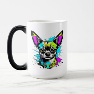 Caneca Mágica Chihuahua Cyberpunk estilo Art Chi Mãe