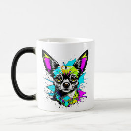 Caneca Mágica Chihuahua Cyberpunk estilo Art Chi Mãe