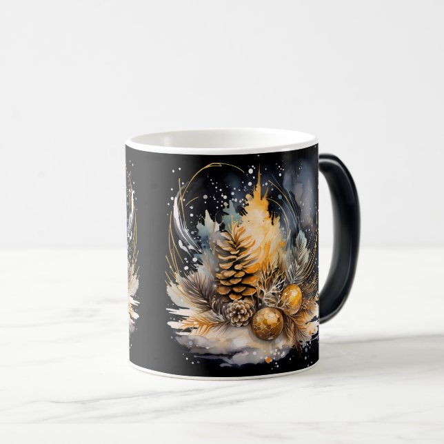 Caneca Mágica Christmas Holiday Wrap (Frente Esquerda)