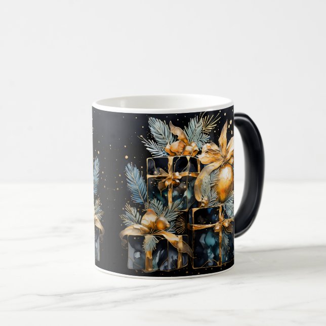 Caneca Mágica Christmas Holiday Wrap (Frente Esquerda)