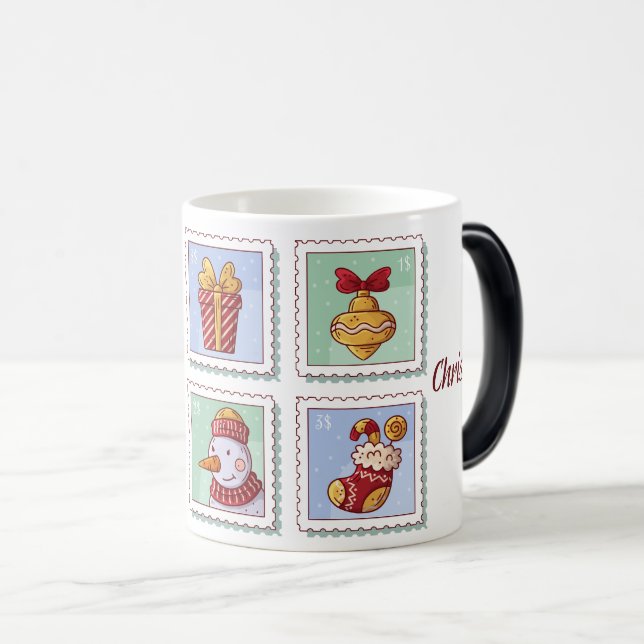 Caneca Mágica Christmas Mug, Cozy Sips Filled With Holiday Magic (Frente Esquerda)