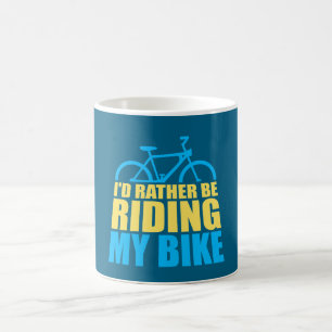 Caneca Mágica Ciclismo Eu Preferiria Estar Passeando de Biciclet