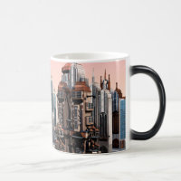 Cidade de Fantasia Futurista Arte de Horizonte de