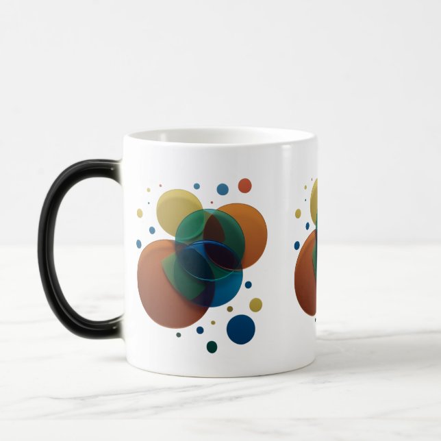Caneca Mágica Círculos de Sobreposição Retromoderna - Morphing d (Esquerda)