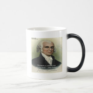 Caneca Mágica Citação de James Madison "Filosofia/Senso Comum"