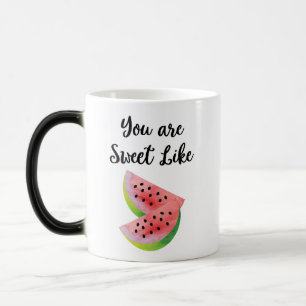 Caneca Mágica Citação de Melancia Fruta Café Chá