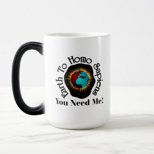 Caneca Mágica Citação do Dia da Terra para Homo Sapiens