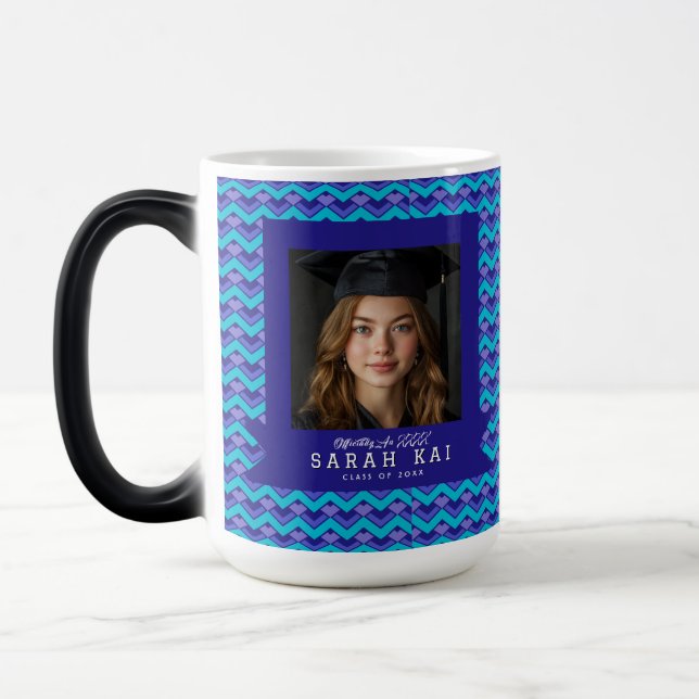 Caneca Mágica Classic Zigzag Pattern Gift For Her Grad (Esquerda)