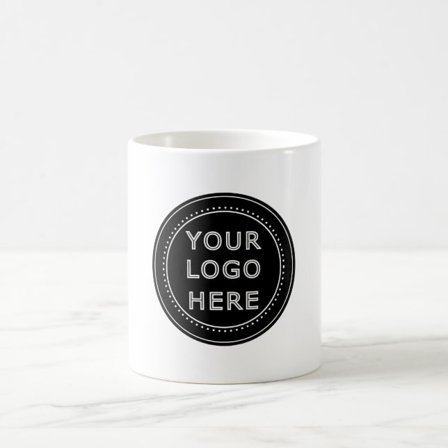 Caneca Mágica Código QR preto elegante e elegante (Centro)