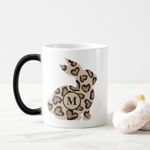 Caneca Mágica Coelhinho de Impressão Leopardo Bonito com Monogr