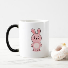 Caneca Mágica Coelho Confuso Estilo Kawaii Minimalista