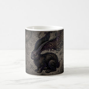 Caneca Mágica Coelho Gótico de Páscoa entre Estrelas