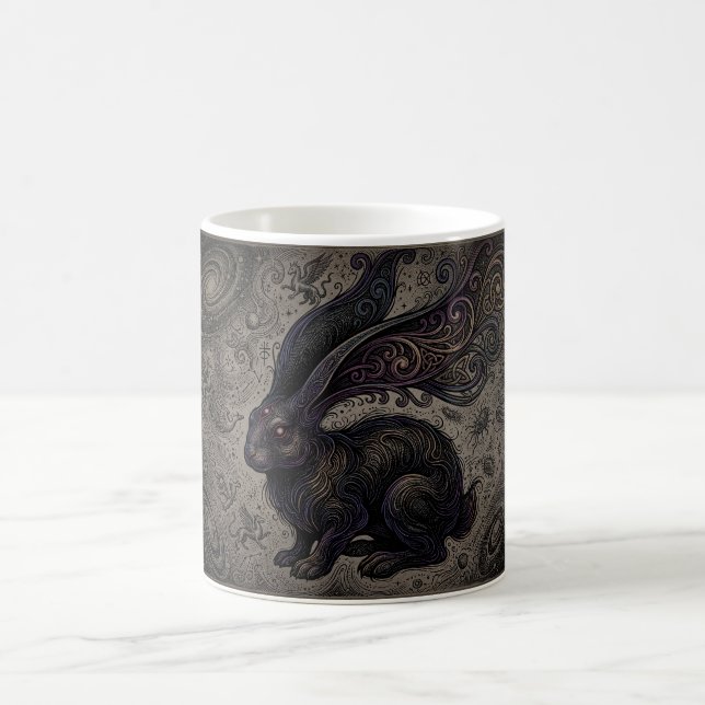 Caneca Mágica Coelho Gótico de Páscoa entre Estrelas (Centro)