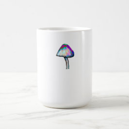 Caneca Mágica Cogumelo em cores psíquicas brancas do triquete