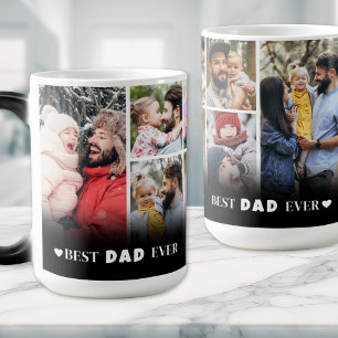 Caneca Mágica Colagem de Fotos Personalizada Melhor Pai do Mundo