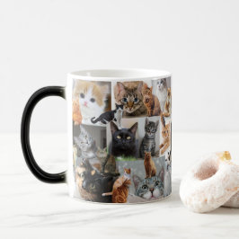 Caneca Mágica Colagem de Gatos e Gatinhos