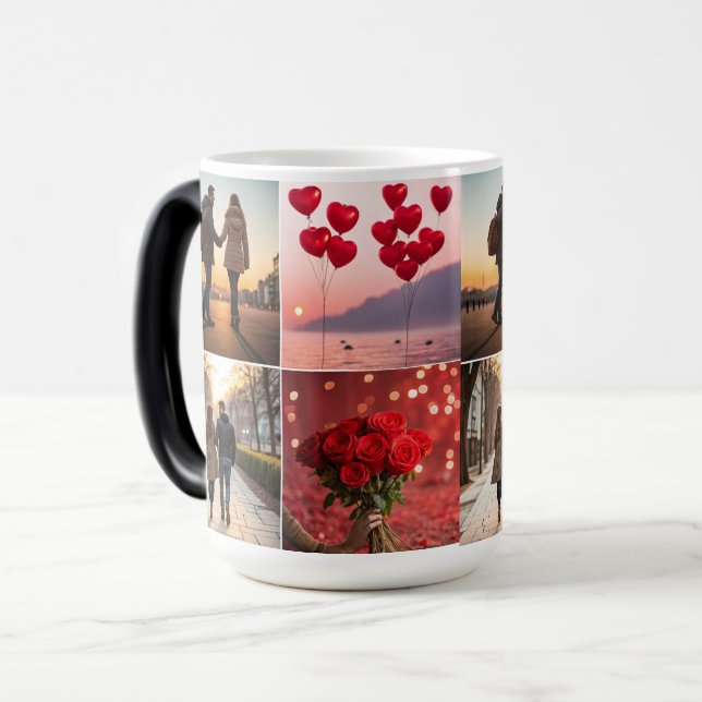 Caneca Mágica Colagem do Amor Magic Mug (Frente Esquerda)