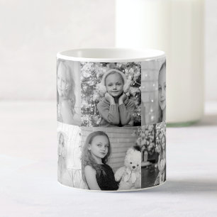 Caneca Mágica Colagem Fotográfica Personalizada De Preto E Branc