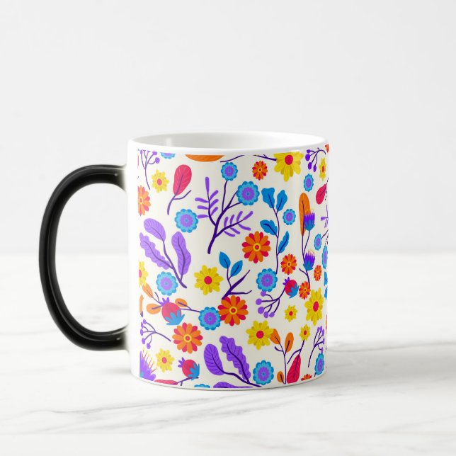 Caneca Mágica Colourful Exotic Floral Pattern-23146 (Esquerda)