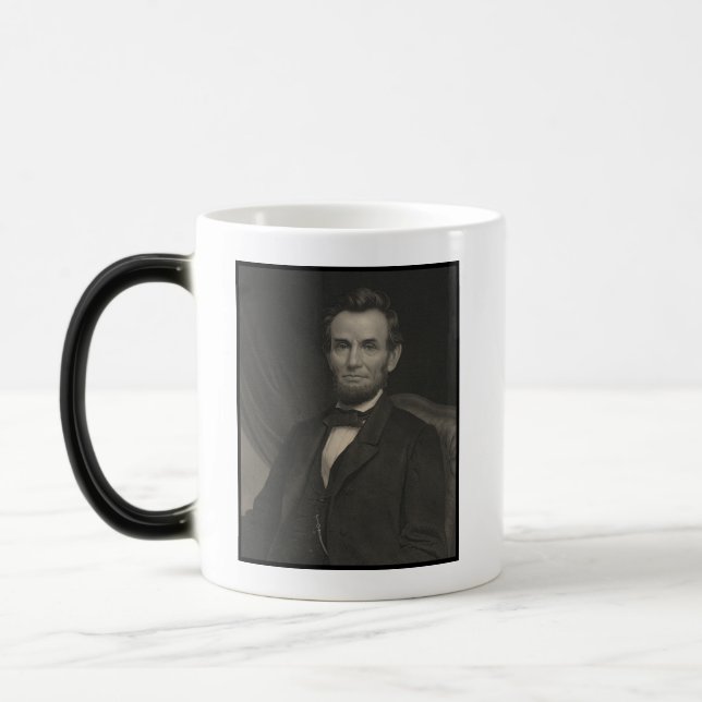 Caneca Mágica com Retrato Gravado de Abraham Linco (Esquerda)