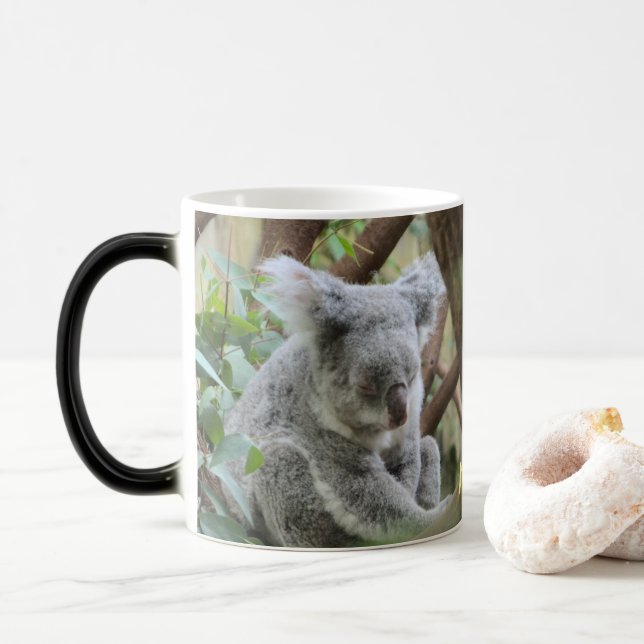 Caneca Mágica Coma. Durma. Este urso coala teve um dia tão ocupa (Com Donut)