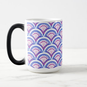 Caneca Mágica cor damasco floral azul