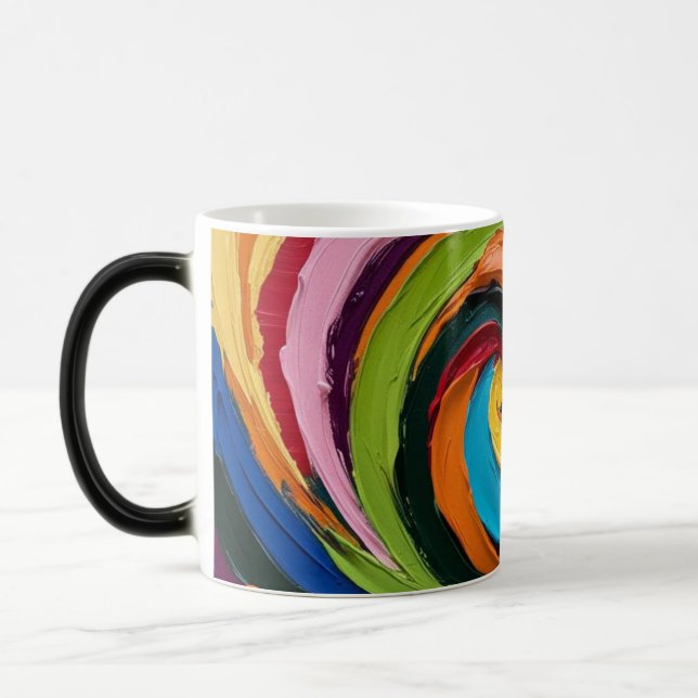 Caneca Mágica Cor pastel abstrata (Esquerda)