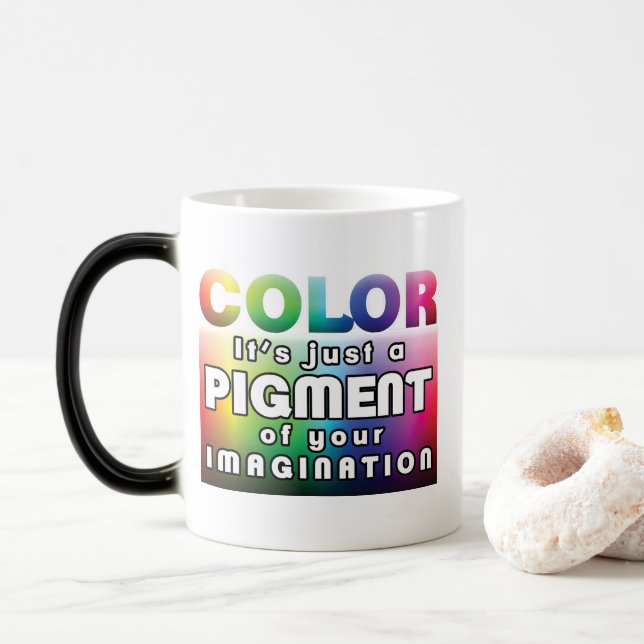Caneca Mágica Cor: pigmento da imaginação COR MUDANDO Mug (Com Donut)