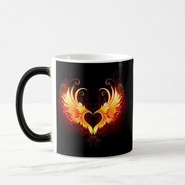 Caneca Mágica Coração do Anjo Fogo com Asas (Esquerda)