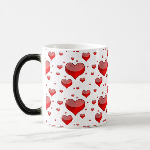Caneca Mágica Corações Vermelhos Falsos (Você Escolhe Cor De Fun