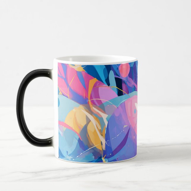 Caneca Mágica Cosmic Celebration: Abstract Floating Orbs and Sta (Esquerda)