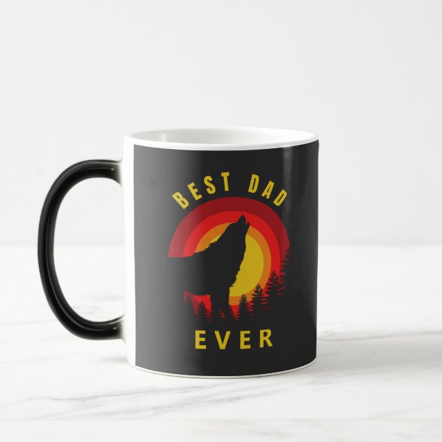 Caneca Mágica Coyote Wolf Sunrise do Melhor Pai (Esquerda)