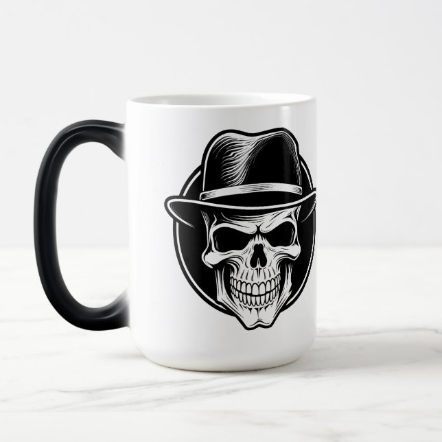 Caneca Mágica Crânio Fedora (Esquerda)