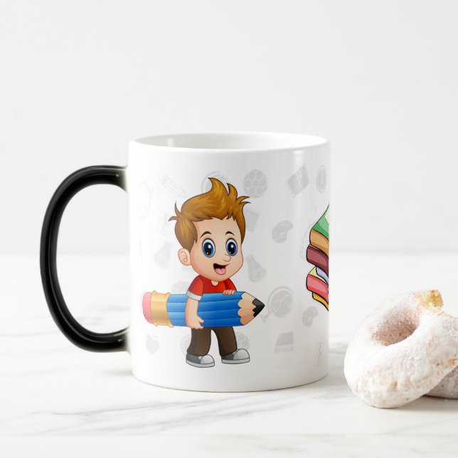 Caneca Mágica Criança Pequena, Livros | Voltar à escola (Com Donut)