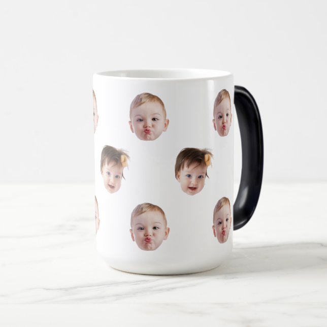 Caneca Mágica Criança Personalizada Moderna Mãe Vovó Pai Enfrent (Frente Esquerda)