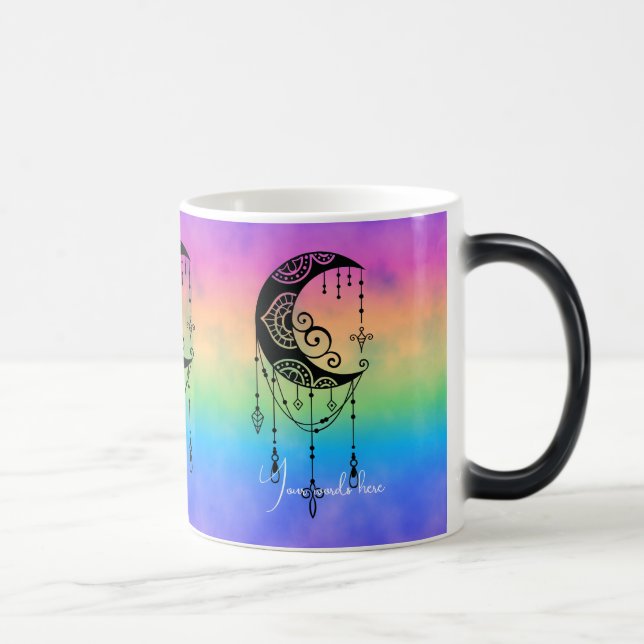 Caneca Mágica Crie a sua própria silhueta de lua de encantamento (Direita)